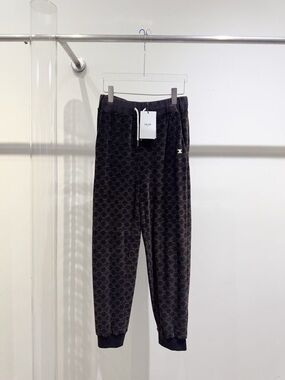 Authentic Celine Brown and Cream Monogram Sweatpants